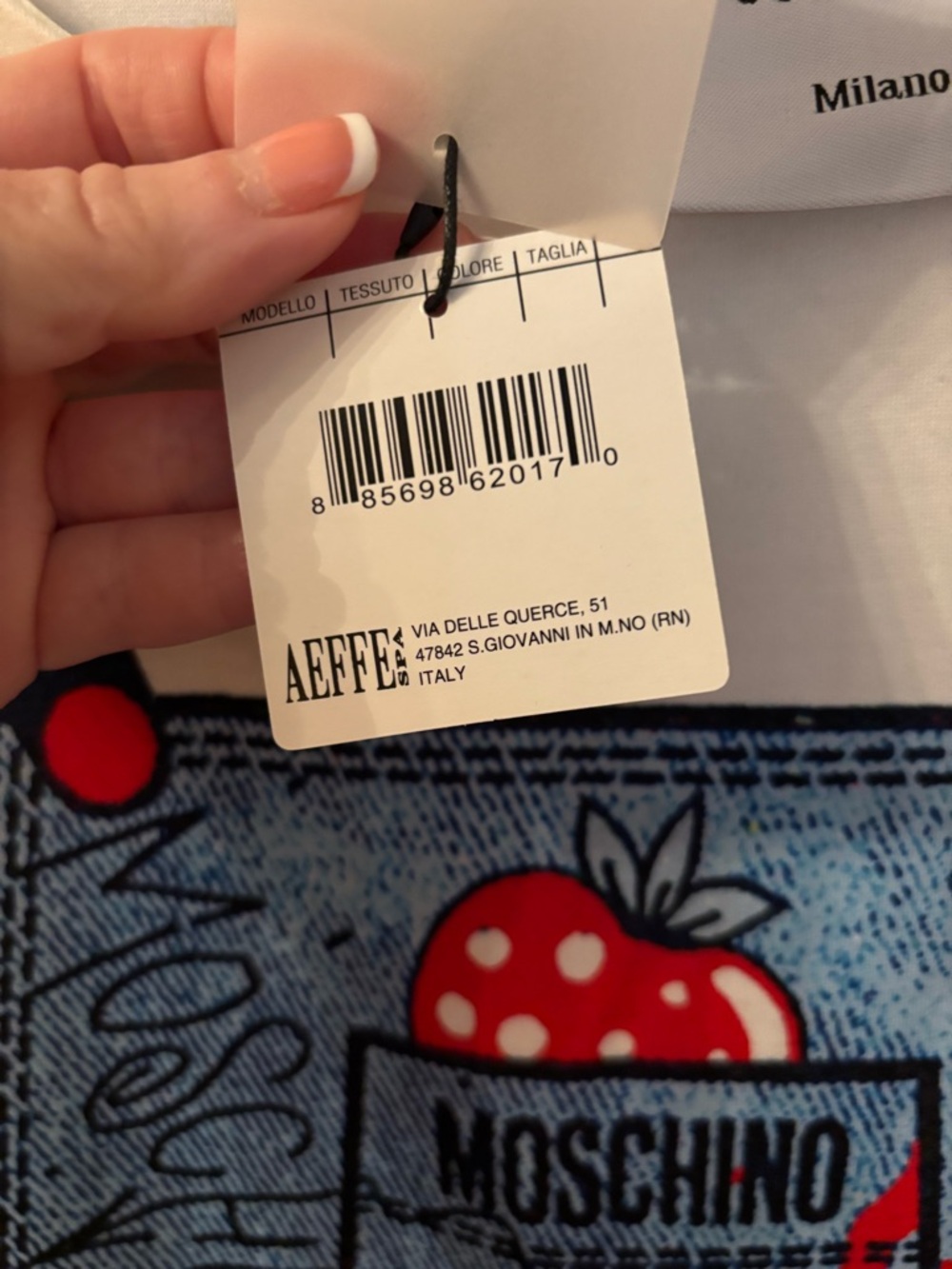 MOSCHINO Couture Trompe L’Oeil Denim Overall Print Dress | NWT | Italy | Rare - Picture 10 of 13